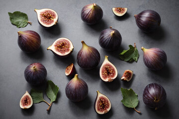 fresh figs on isolated background