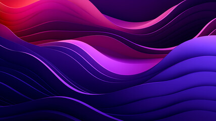 3d render, abstract paper shapes background, bright colorful sliced layers, purple waves, hills,...