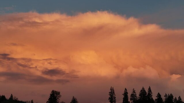 Sunset on Cumulonimbus clouds