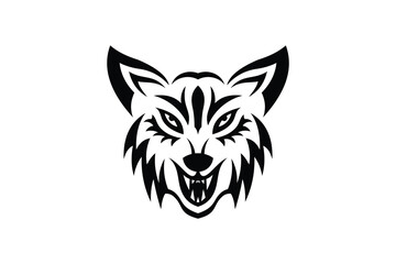 head wolf logo design
