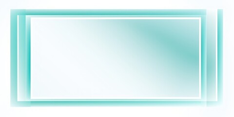 Cyan simple clean geometric frame