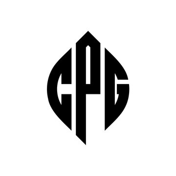 CPG circle letter logo design with circle and ellipse shape. CPG ellipse letters with typographic style. The three initials form a circle logo. CPG Circle Emblem Abstract Monogram Letter Mark Vector.