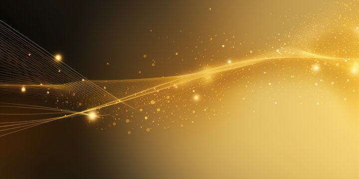 Gold minimalistic background with line and dot pattern