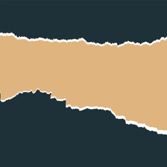 torn dark blue torn paper with gray background isolated on white background suitable for text insertion