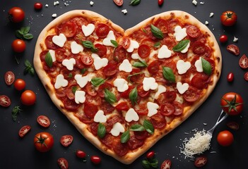  Ide table couples background dating nner pizztomatoes shaped space mozzarellpepperoni top 14 lunch February menu dark view Heart copy nner