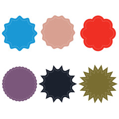 Set template label sunburst, shapes badges vector starburst promo burst, burst wave star, price label sticker sunburst badges. design sale sticker promo burst