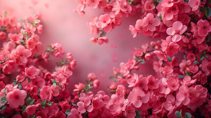 The background of spring flowers for a congratulatory post