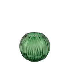 luxury decorative green glass vase isolated