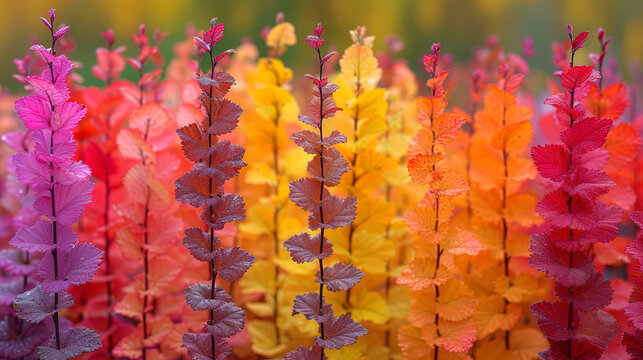 The stems of Herber are covered with large, bright colors, like a rainbow, bringing joy after winter gray