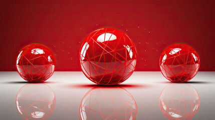 red spheres