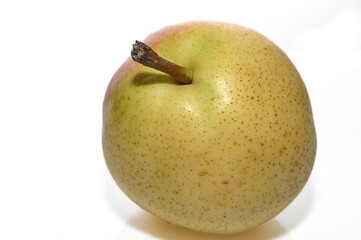 juicy pear on a white background studio shooting 6