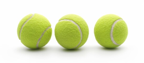 Triple Tennis Ball Isolated on White Background