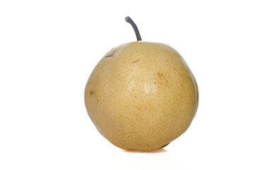 juicy pear on a white background studio shooting 12