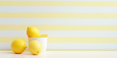 Lemon stripey pastel texture, pastel white pastel 
