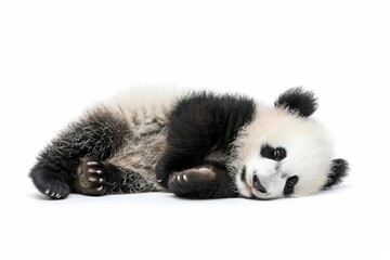 Fuzzy cute little panda.