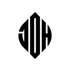 JDH circle letter logo design with circle and ellipse shape. JDH ellipse letters with typographic style. The three initials form a circle logo. JDH circle emblem abstract monogram letter mark vector.