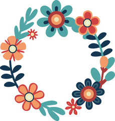 Wreath Vector Medley Botanical DelightsFloral Hoops Harmony Seasonal Delights