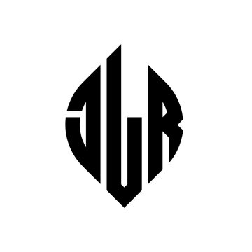 JLR circle letter logo design with circle and ellipse shape. JLR ellipse letters with typographic style. The three initials form a circle logo. JLR circle emblem abstract monogram letter mark vector.