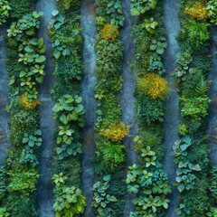 Green Wall Seamless for background