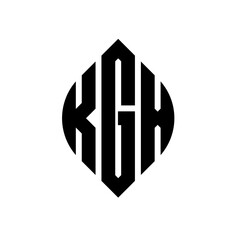 KGX circle letter logo design with circle and ellipse shape. KGX ellipse letters with typographic style. The three initials form a circle logo. KGX circle emblem abstract monogram letter mark vector.