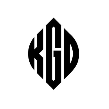 KGO circle letter logo design with circle and ellipse shape. KGO ellipse letters with typographic style. The three initials form a circle logo. KGO circle emblem abstract monogram letter mark vector.