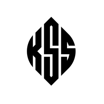 KSS circle letter logo design with circle and ellipse shape. KSS ellipse letters with typographic style. The three initials form a circle logo. KSS circle emblem abstract monogram letter mark vector.