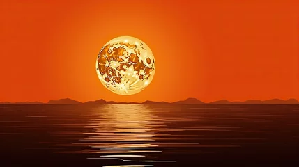 Fototapeten sunset over the sea. generative AI © @desy