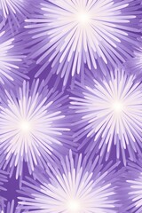 Lilac striking artwork featuring a seamless pattern of stylized minimalist starbursts