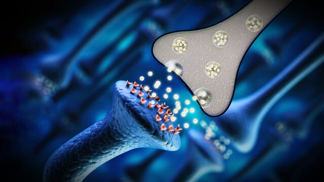 3D illustration of brain neurons. 3D illustration