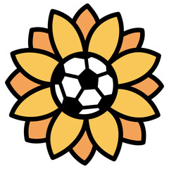 Sunflower with Soccer Ball