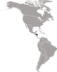 HONDURAS MAP WITH AMERICAN CONTINENT MAP