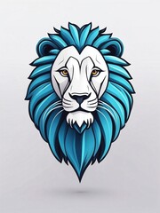 Obraz premium 3D lion logo vector lines on isolated background