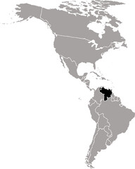 VENEZUELA MAP WITH AMERICA CONTINENT MAP
