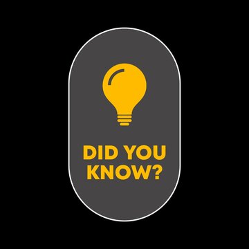 Did You Know with Yellow Bulb Icon Illustration. 
