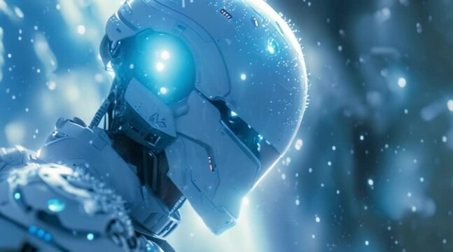 Futuristic android robot, artificial intelligence concept Generative AI 