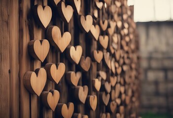  wall hearts wooden prison the