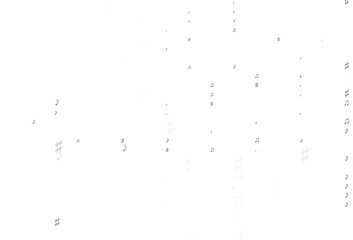 Light Black vector pattern with music elements.