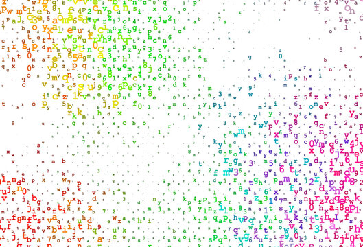 Light Multicolor, Rainbow vector template with isolated letters.