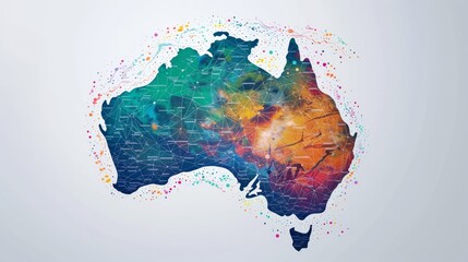 Australia mind map logo
