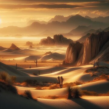 desert landscape sunset
