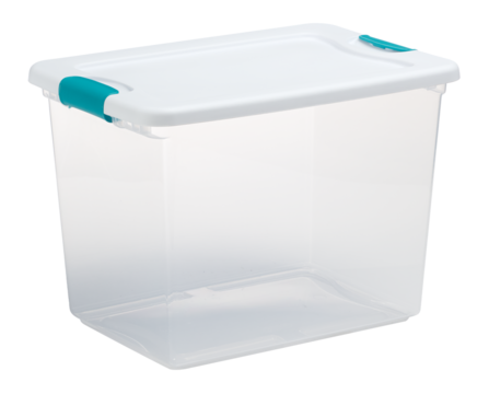 Clear tote isolated on white bkg