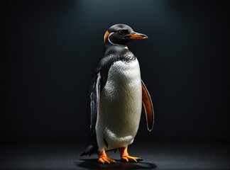 Penguin in Studio Darkness