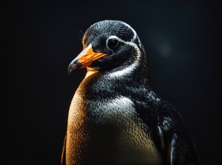 Naklejka premium Dark Background Portrait