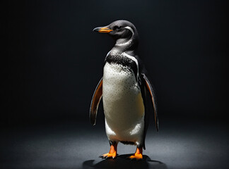 Fototapeta premium Penguin on Studio Canvas