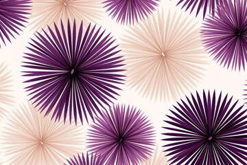 Plum striking artwork featuring a seamless pattern of stylized minimalist starbursts