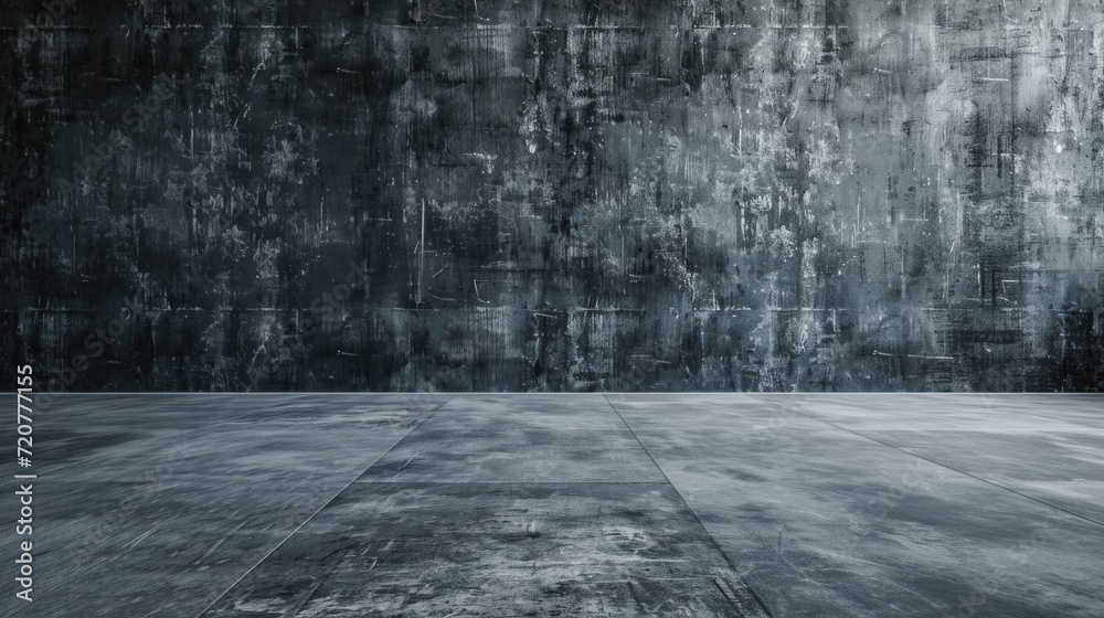 Poster A simple black and white photograph of an empty room. Perfect for adding a minimalist touch to any design or project