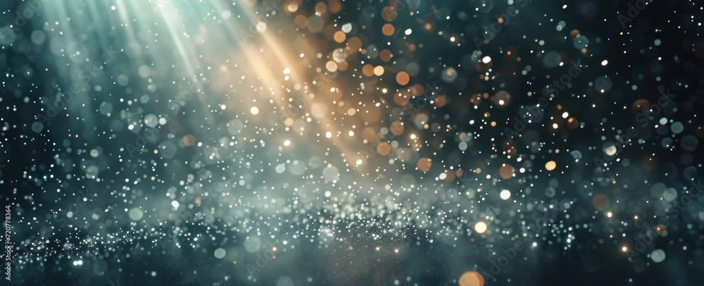 Aufkleber A blurry image capturing a mesmerizing light beam suspended in the air. Perfect for adding a touch of mystery and wonder to any project or design