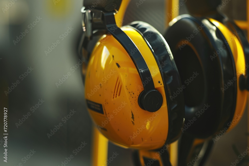 Aufkleber headphones displayed on a rack, suitable for various audio-related projects