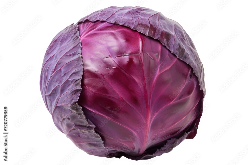 Aufkleber a detailed view of a purple cabbage against a plain white background. this image can be used for var