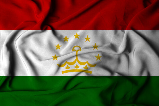 Photo By Valerio Rosati, Detail Of The Tajikistan National Flag